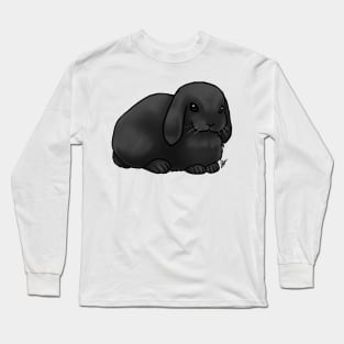 Small Mammal - Rabbit - Holland Lop Black Long Sleeve T-Shirt